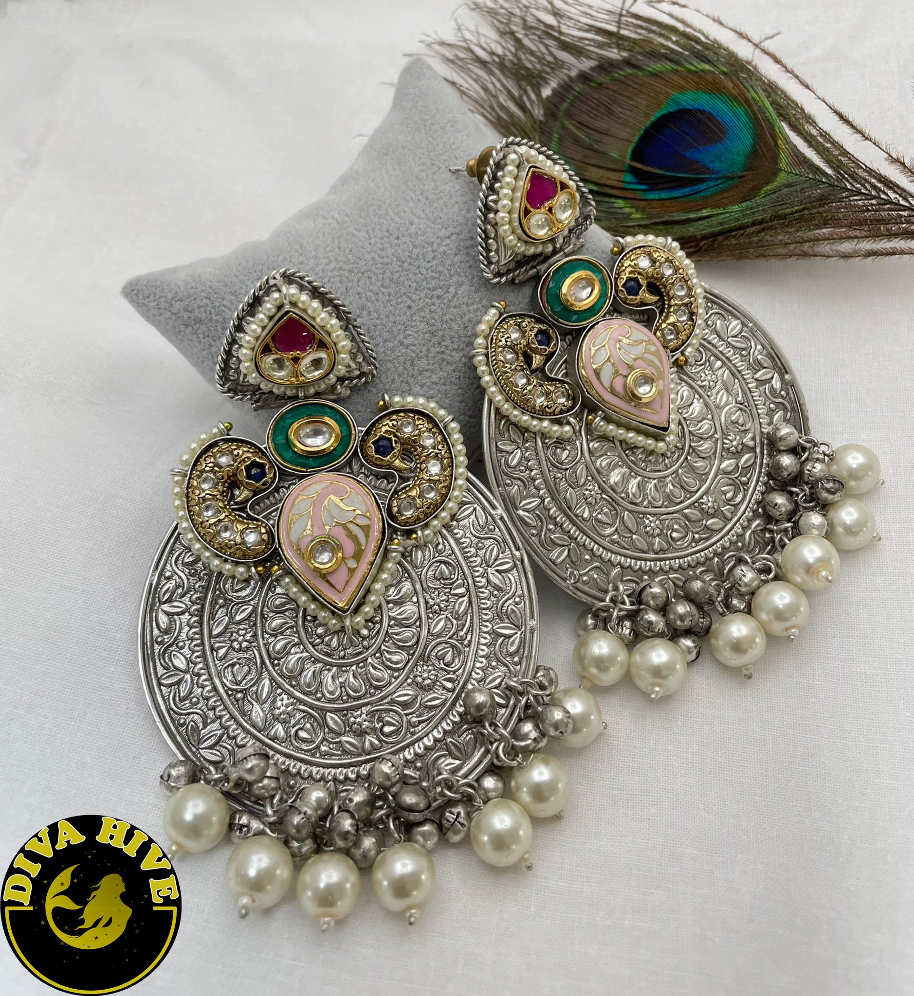 Gorgeous Pasha Earring | Tribal Earring | Statement Earring - Earring -925Silver, Diva Exclusive, Earing, Earring, Silver - Divahive