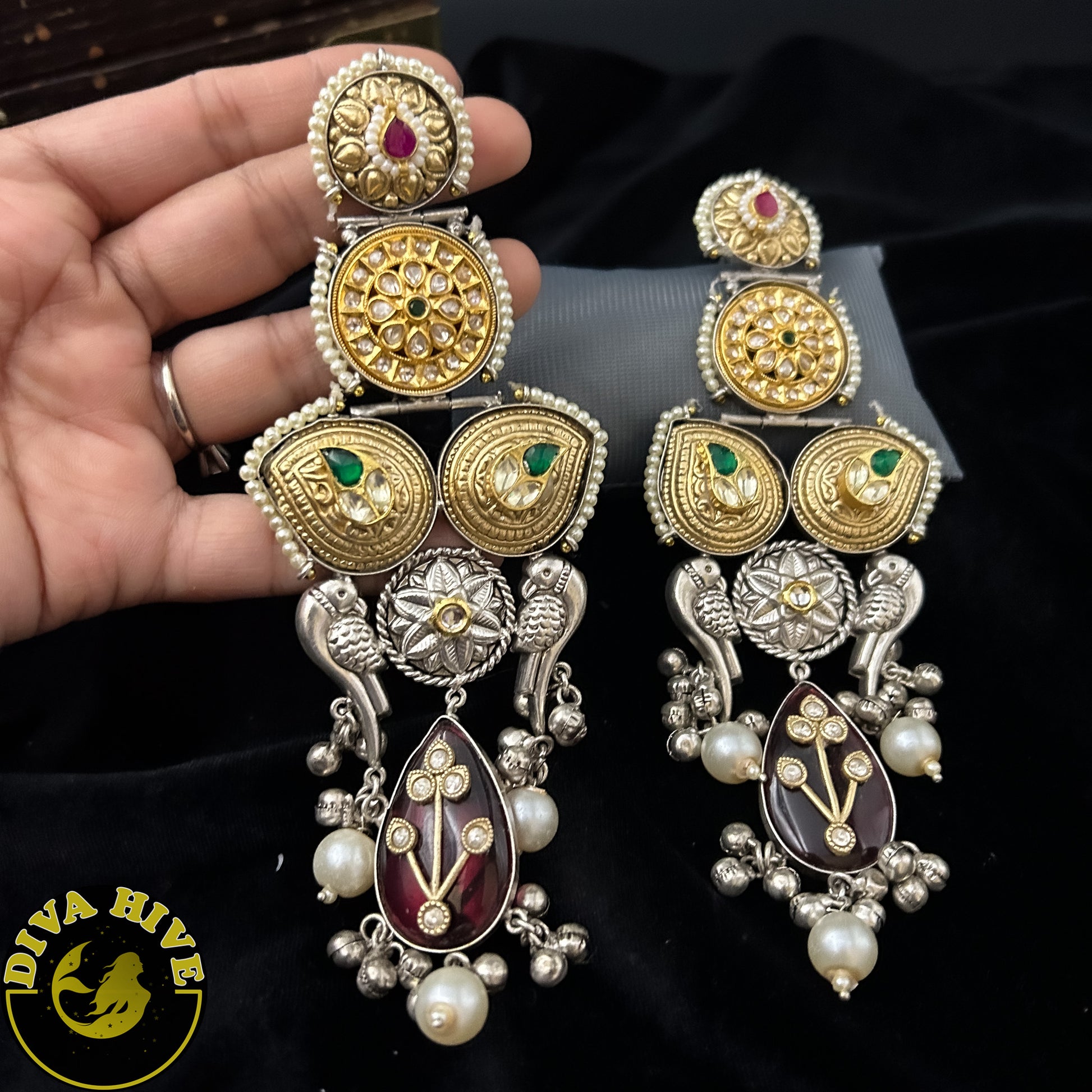 Zohar Silver Earring | Statement Earring - Earring -925Silver, Diva Exclusive, Earring, Fusion, Silver - Divahive