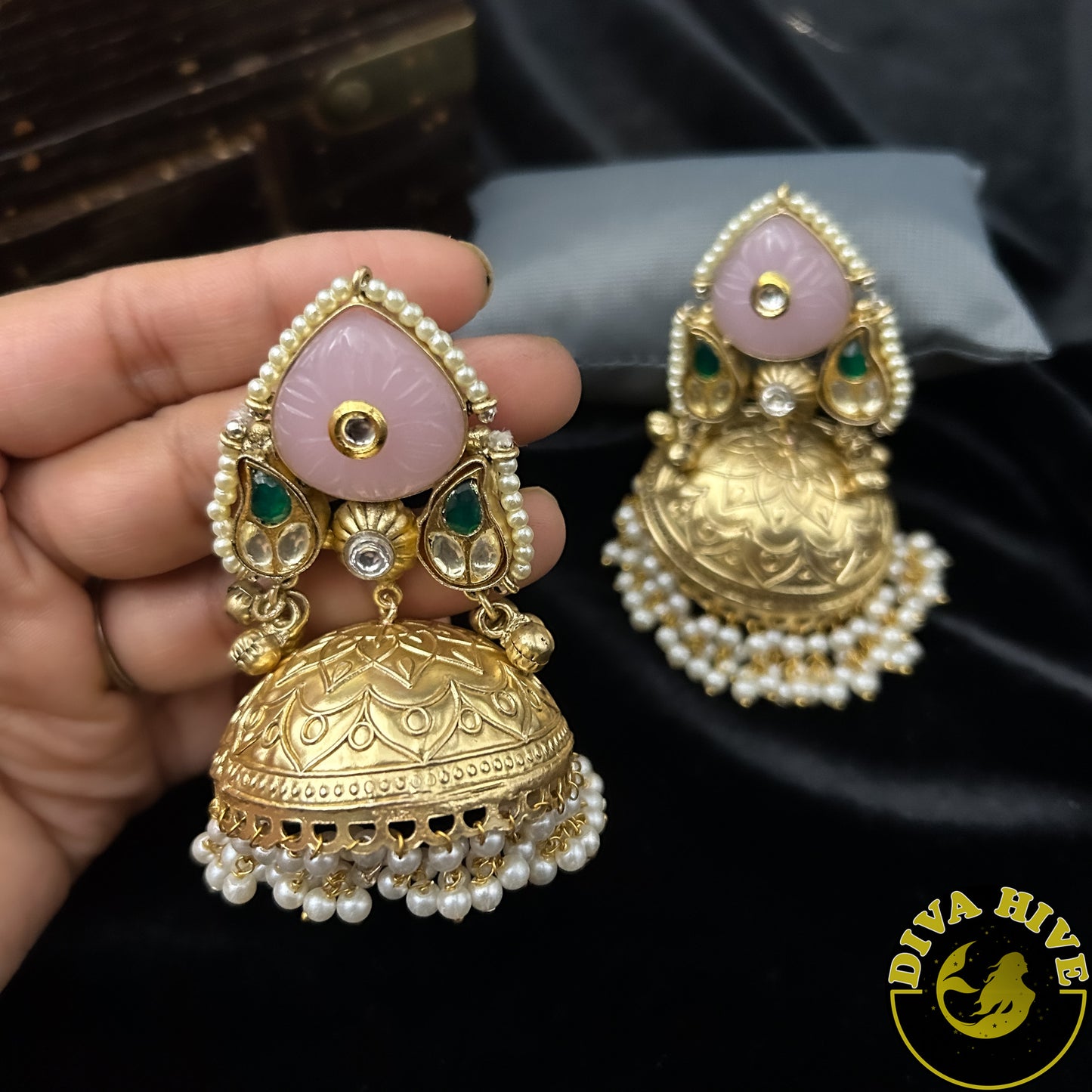 Deva Jhumka - Earring -925Silver, Diva Exclusive, Earring, Fusion, Silver - Divahive