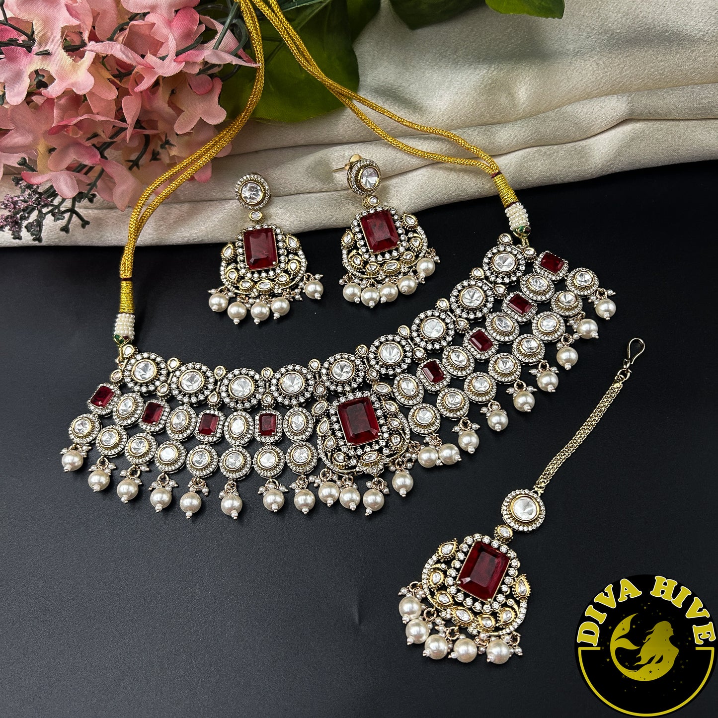 Tamanna Moissanite Necklace - Necklace -Diva Exclusive, featured, moissanite, Necklace - Divahive