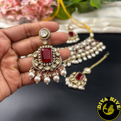 Tamanna Moissanite Necklace - Necklace -Diva Exclusive, featured, moissanite, Necklace - Divahive