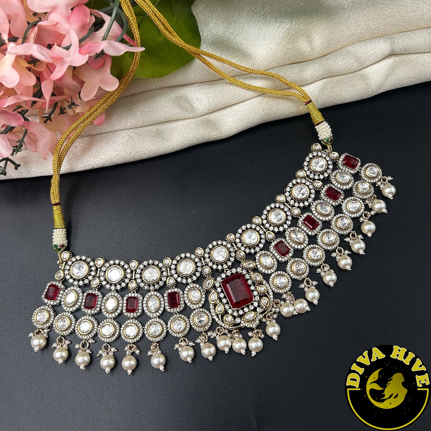 Tamanna Moissanite Necklace - Necklace -Diva Exclusive, featured, moissanite, Necklace - Divahive
