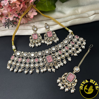 Tamanna Moissanite Necklace - Necklace -Diva Exclusive, featured, moissanite, Necklace - Divahive