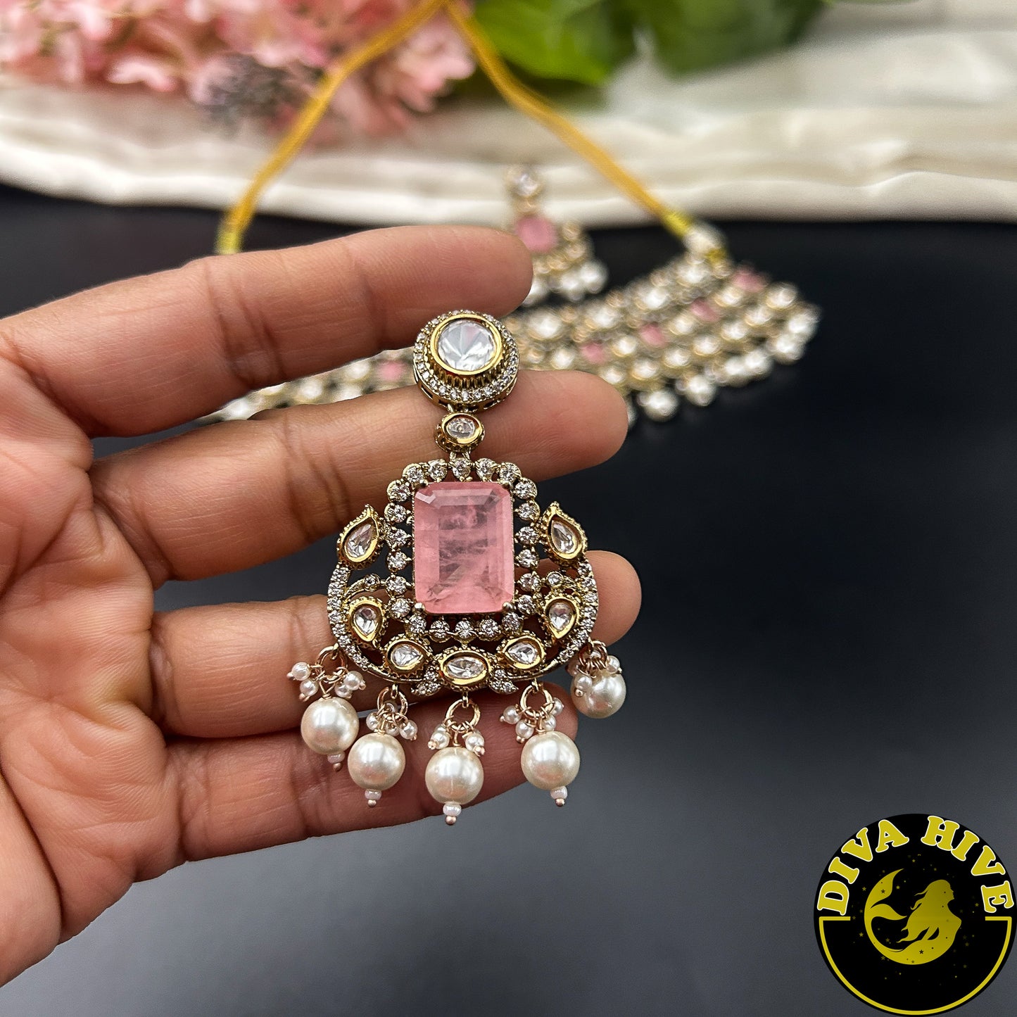 Tamanna Moissanite Necklace - Necklace -Diva Exclusive, featured, moissanite, Necklace - Divahive