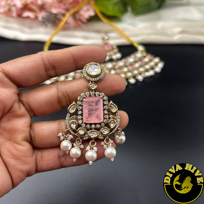 Tamanna Moissanite Necklace - Necklace -Diva Exclusive, featured, moissanite, Necklace - Divahive