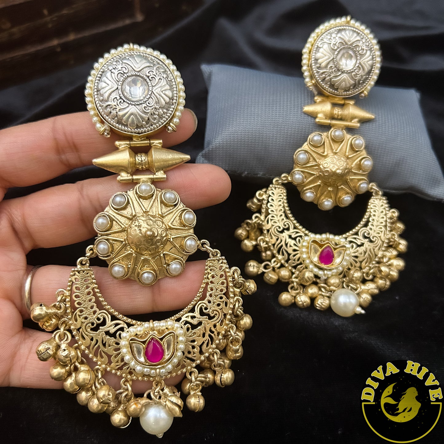 Manku Statement Earring - Earring -925Silver, Diva Exclusive, Earring, Fusion, Silver - Divahive