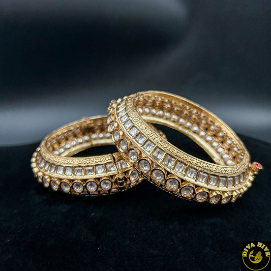 Premium Kundan Bangle - Bangle -Bangle, Kundan - Divahive