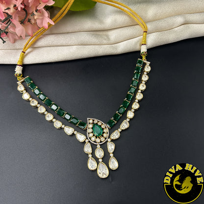 Ruhani Two Layered Moissanite Doublet Necklace