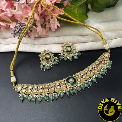 Mohini 22K Gold Plated Moissanite Choker
