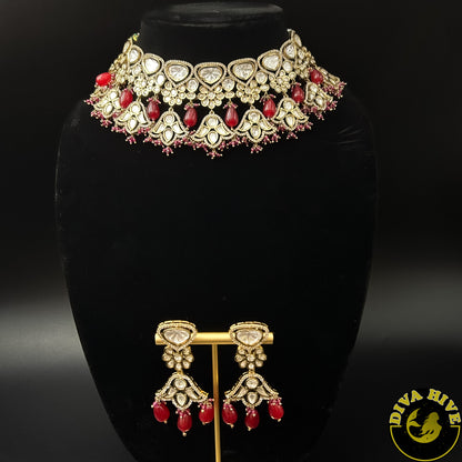 Suhani Choker | Necklace - Necklace -Bridal, Diva Exclusive, featured, moissanite, Necklace - Divahive