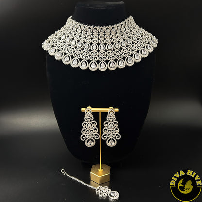 Sneh Bridal Choker - Necklace -Bridal, Diva Exclusive, featured, moissanite, Necklace - Divahive