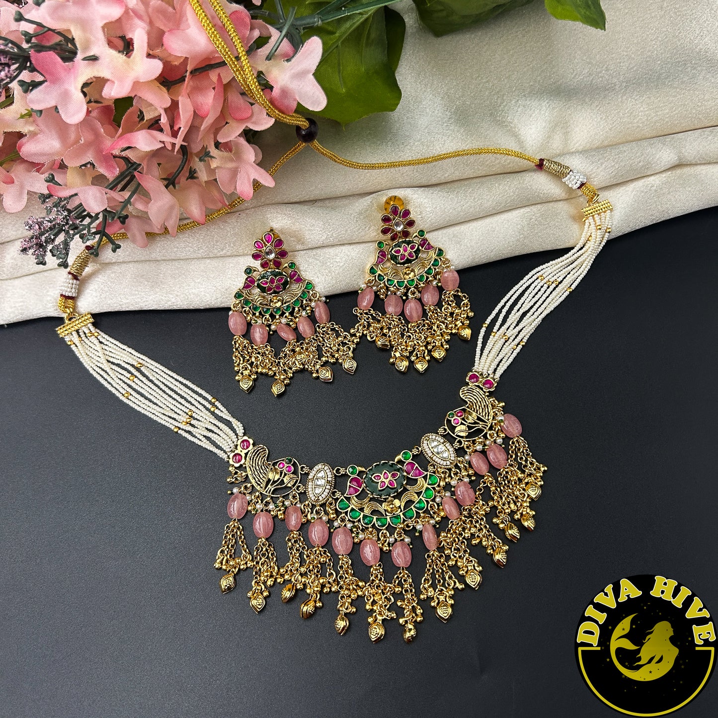 Kiara Pachi Choker - Necklace -Choker, Diva Exclusive, Kundan - Divahive