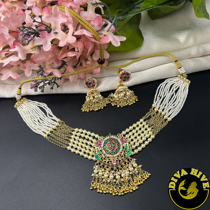 Mahira Polki Kundan Choker - Necklace -Choker, Diva Exclusive, Kundan - Divahive