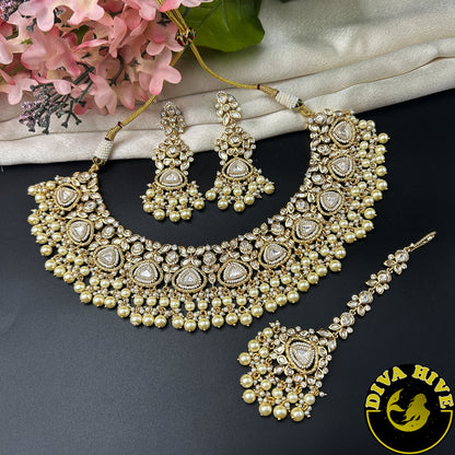 Kiara Pachi Necklace - Necklace -Choker, Diva Exclusive, Kundan - Divahive
