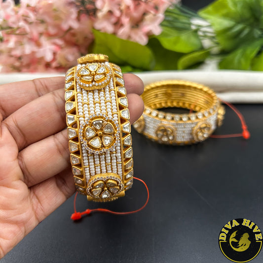 Kashish 22k Gold Plated Moissanite Bangle