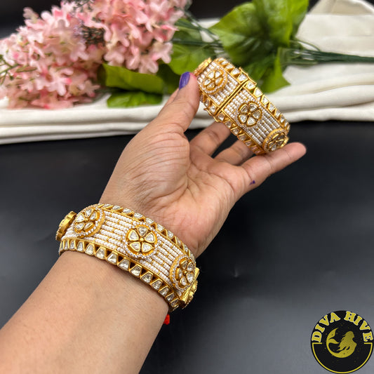 Kashish 22k Gold Plated Moissanite Bangle