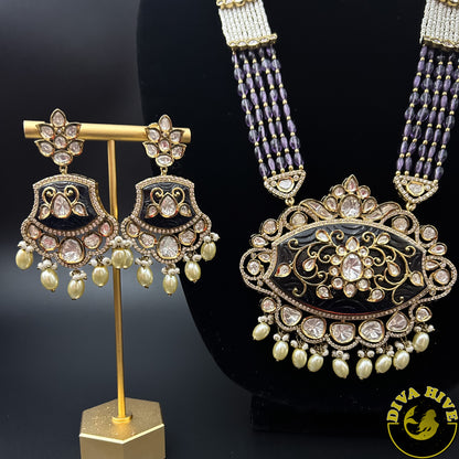 Surmai Necklace - Necklace -Diva Exclusive, Kundan, Meenawork, Necklace - Divahive