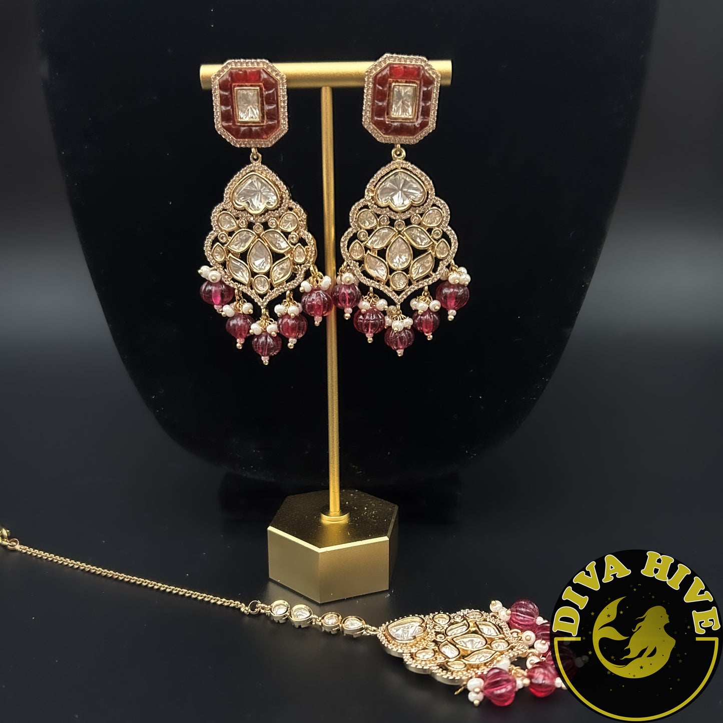 Anamika Kundan Choker | Bollywood Inspired - Necklace -Diva Exclusive, Doublet, Kundan, moissanite, Necklace - Divahive