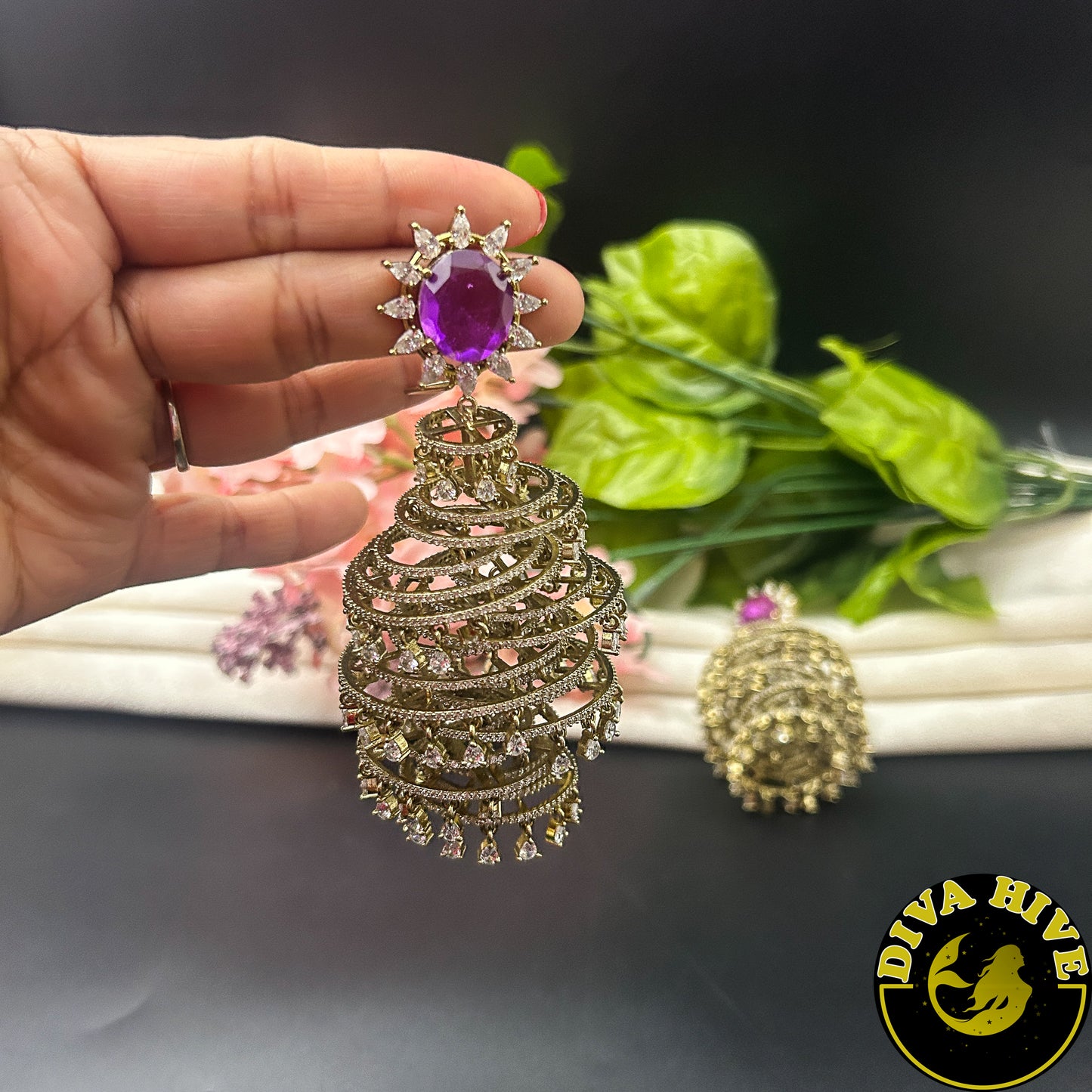 Chaahat AD/CZ Jhumka