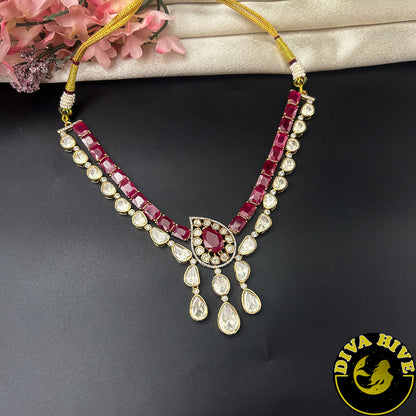 Ruhani Two Layered Moissanite Doublet Necklace