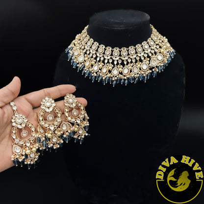 Maya Premium Kundan Necklace - Necklace -Kundan, Necklace - Divahive