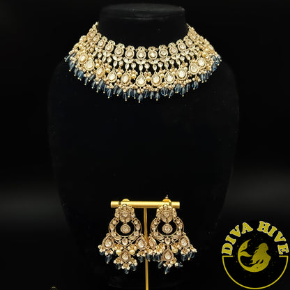 Maya Premium Kundan Necklace - Necklace -Kundan, Necklace - Divahive