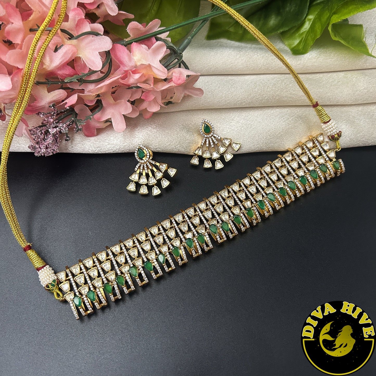 Ziya 22K Gold Plated Moissanite Choker