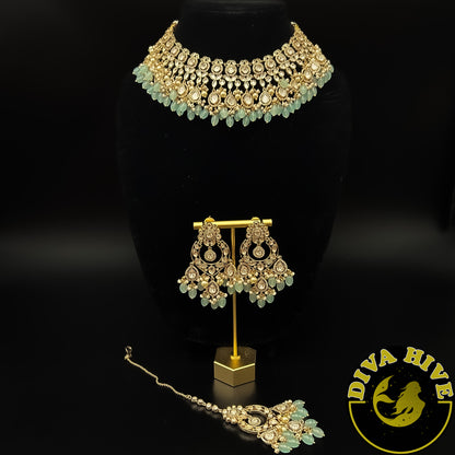 Maya Premium Kundan Necklace - Necklace -Kundan, Necklace - Divahive