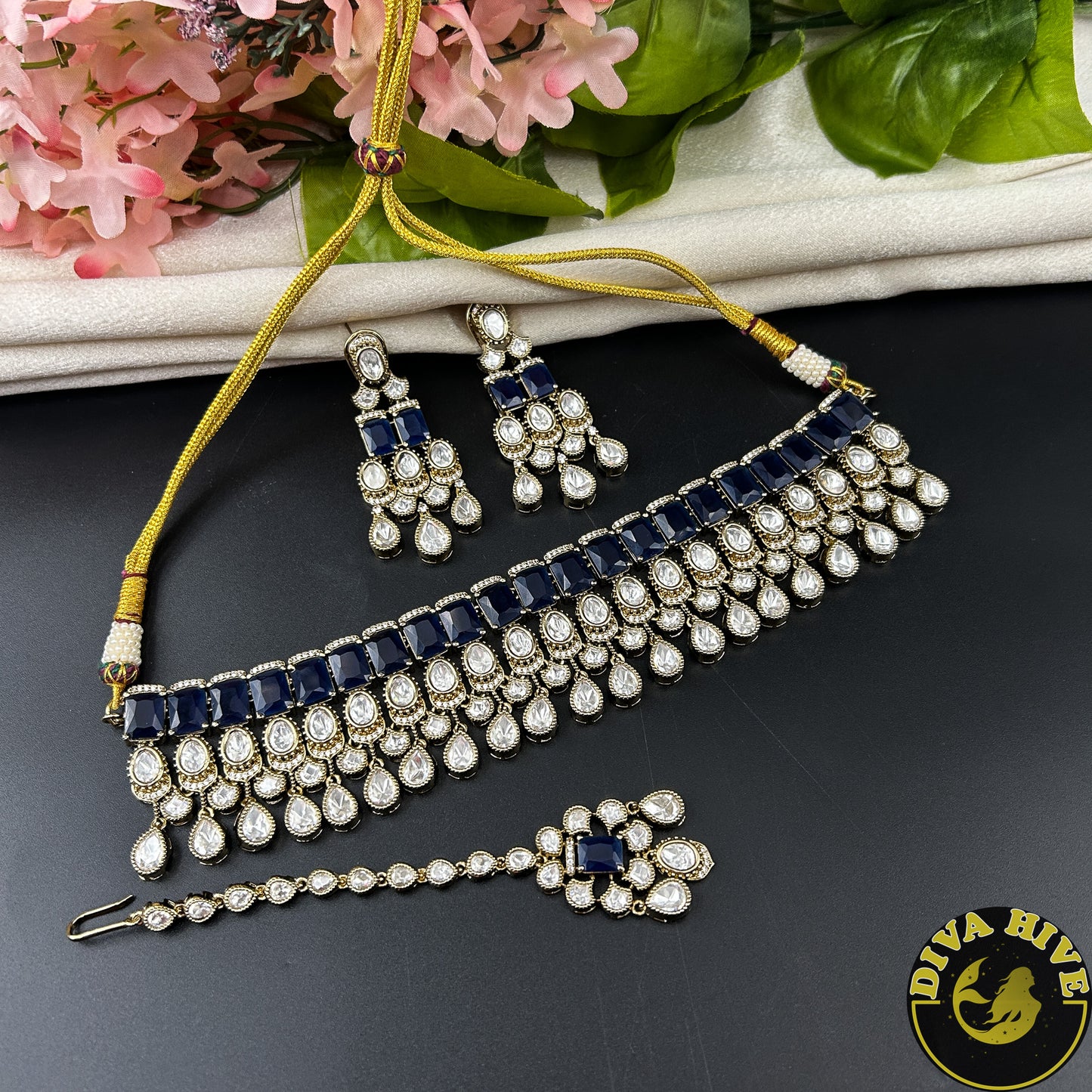 Saanchi Choker |Kundan Gold Plated | Fine Kundan Choker Set