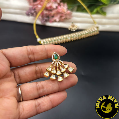 Ziya 22K Gold Plated Moissanite Choker