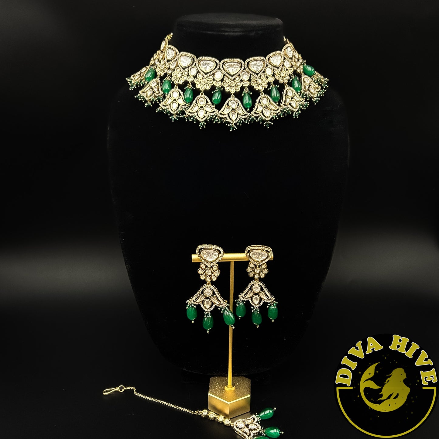 Suhani Choker | Necklace - Necklace -Bridal, Diva Exclusive, featured, moissanite, Necklace - Divahive