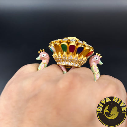 Adira Ring - Maangtikka -Accessories, Diva Exclusive, Finger Ring, moissanite - Divahive