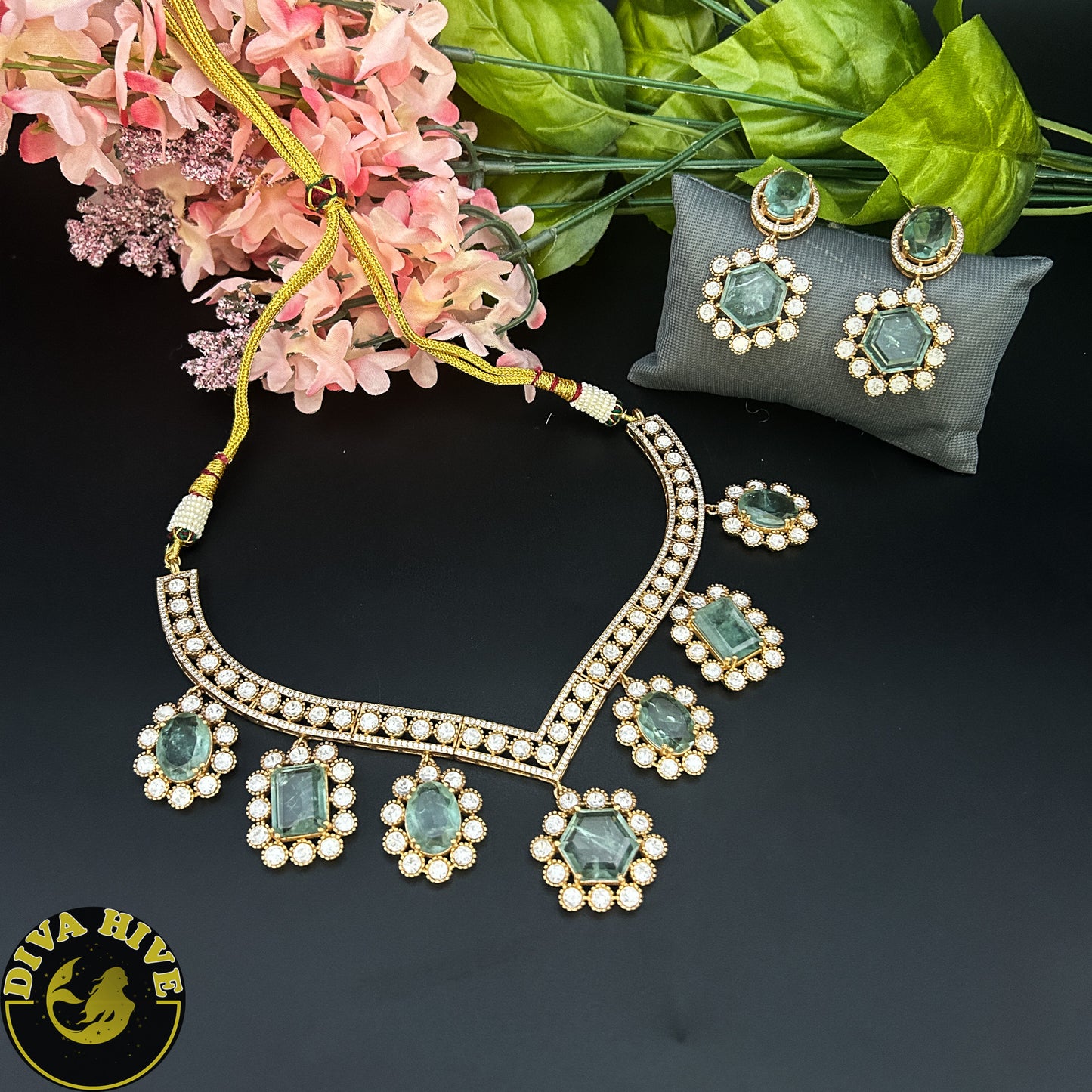 Sitara Moissanite Necklace - Necklace -Diva Exclusive, Doublet, Kundan, moissanite, Necklace - Divahive