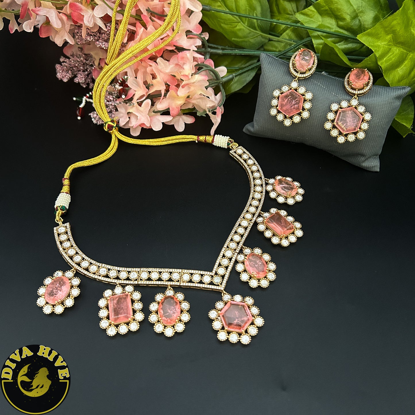 Sitara Moissanite Necklace - Necklace -Diva Exclusive, Doublet, Kundan, moissanite, Necklace - Divahive