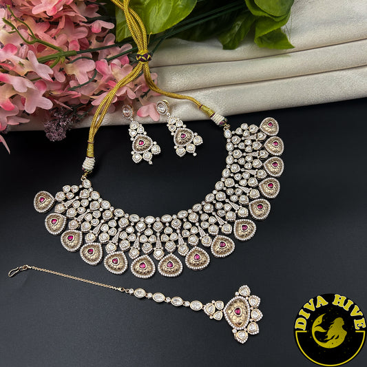 Zoya Gold Plated Kundan Necklace Set