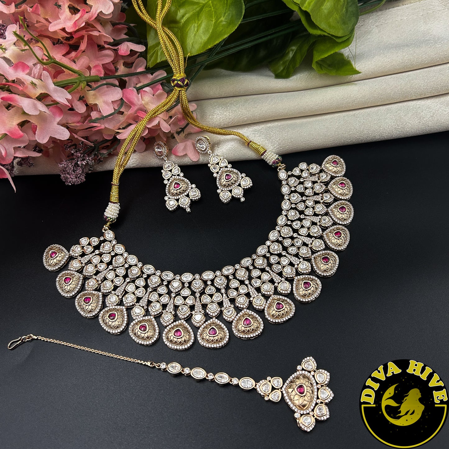 Zoya Gold Plated Kundan Necklace Set