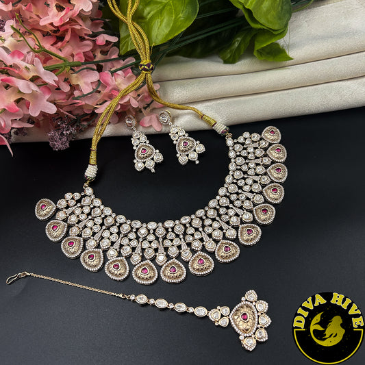 Zoya Gold Plated Kundan Necklace Set