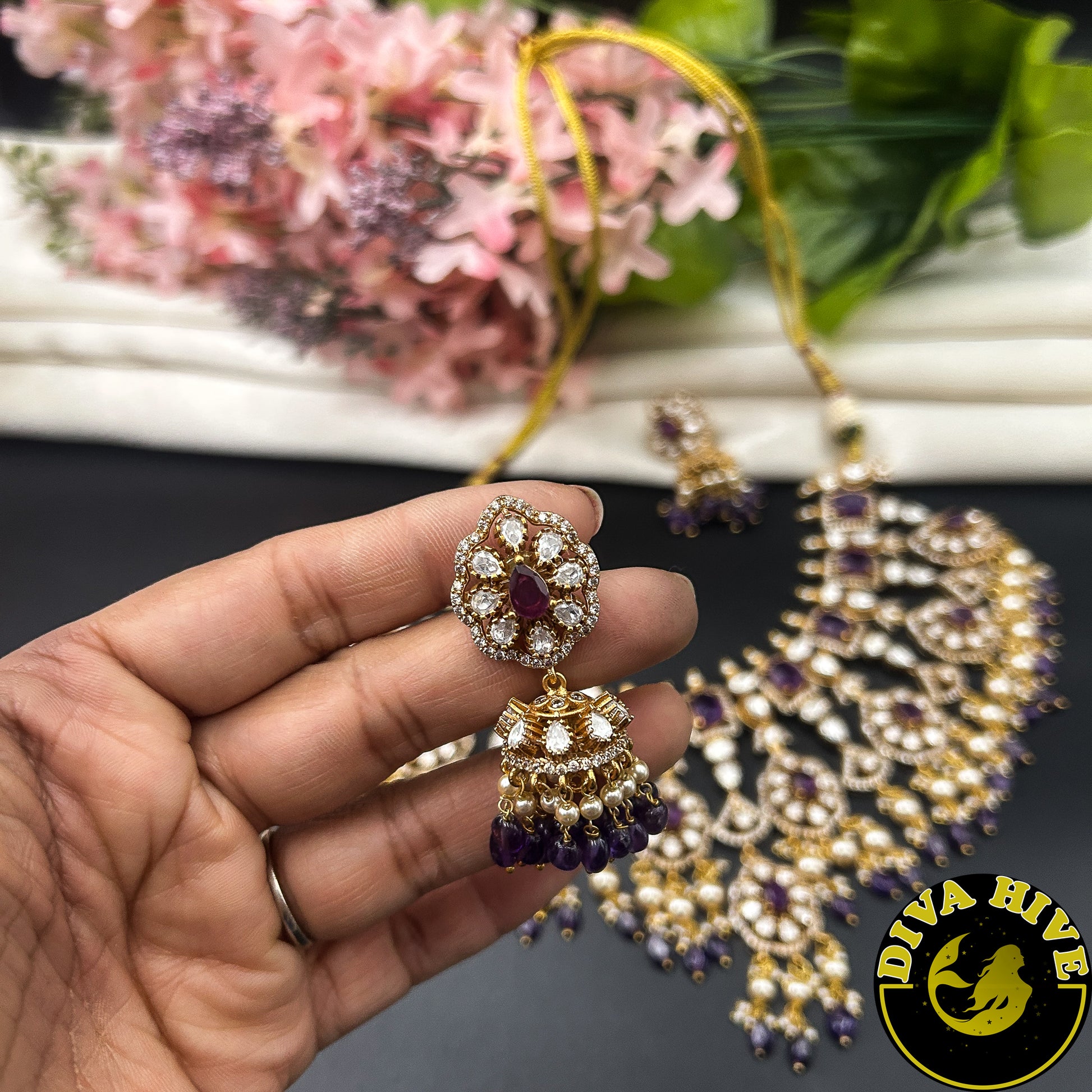 Suhani Moissanite Choker - Necklace -Diva Exclusive, featured, moissanite, Necklace - Divahive