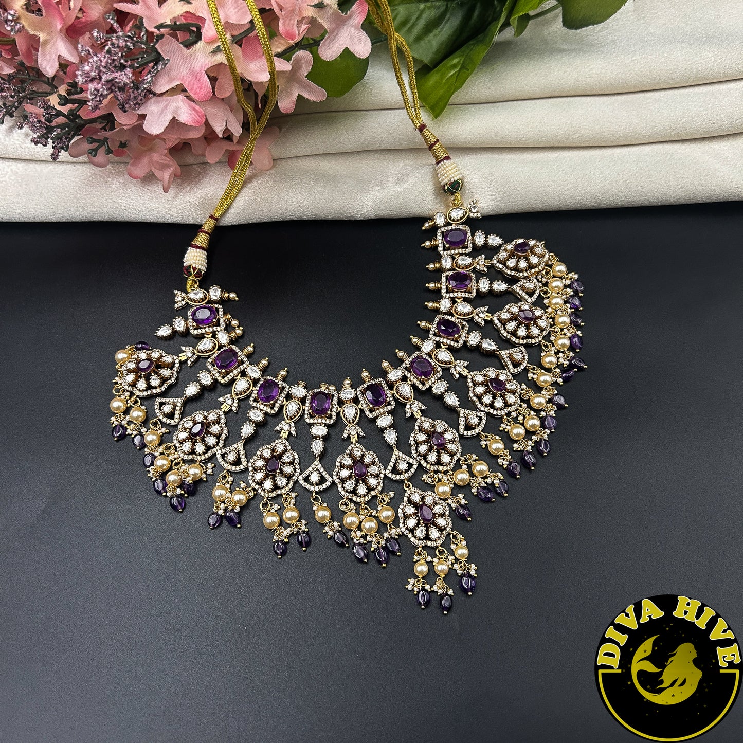 Suhani Moissanite Choker - Necklace -Diva Exclusive, featured, moissanite, Necklace - Divahive