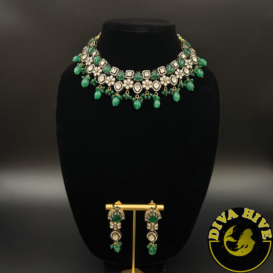 Moksha Necklace - Necklace -Bridal, Diva Exclusive, featured, moissanite, Necklace - Divahive