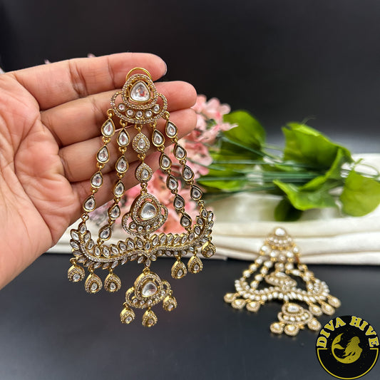 Moissanite Statement Earring | Diva Exclusive Earring | Designer Earring