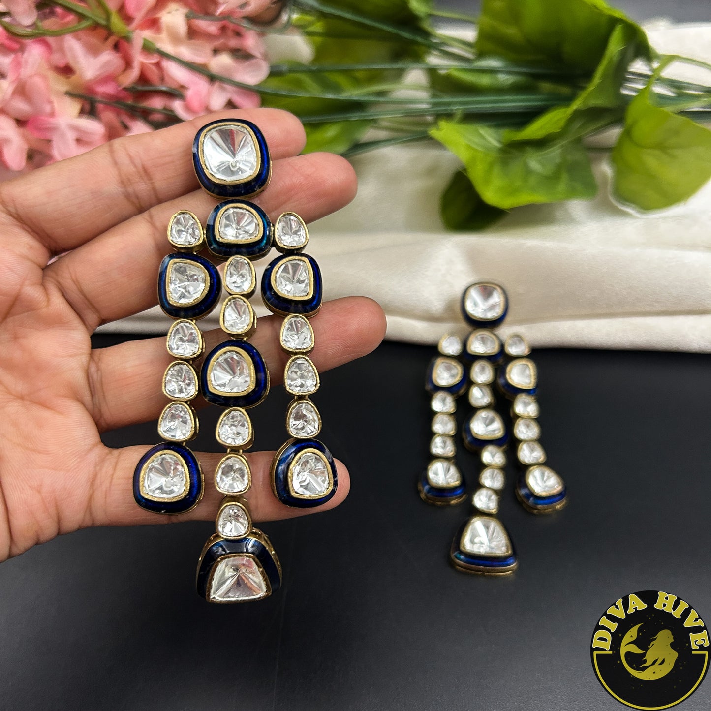 Moissanite Statement Earring | Diva Exclusive Earring | Designer Earring