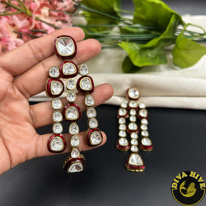 Moissanite Statement Earring | Diva Exclusive Earring | Designer Earring