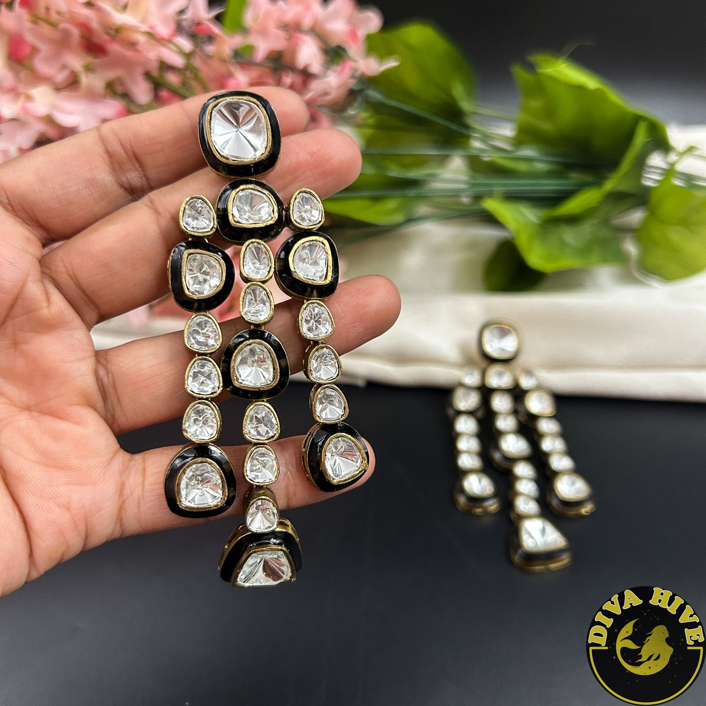Moissanite Statement Earring | Diva Exclusive Earring | Designer Earring