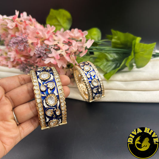 Pashmina Kundan Meena Bangle