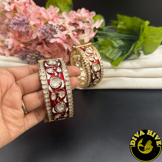 Pashmina Kundan Meena Bangle