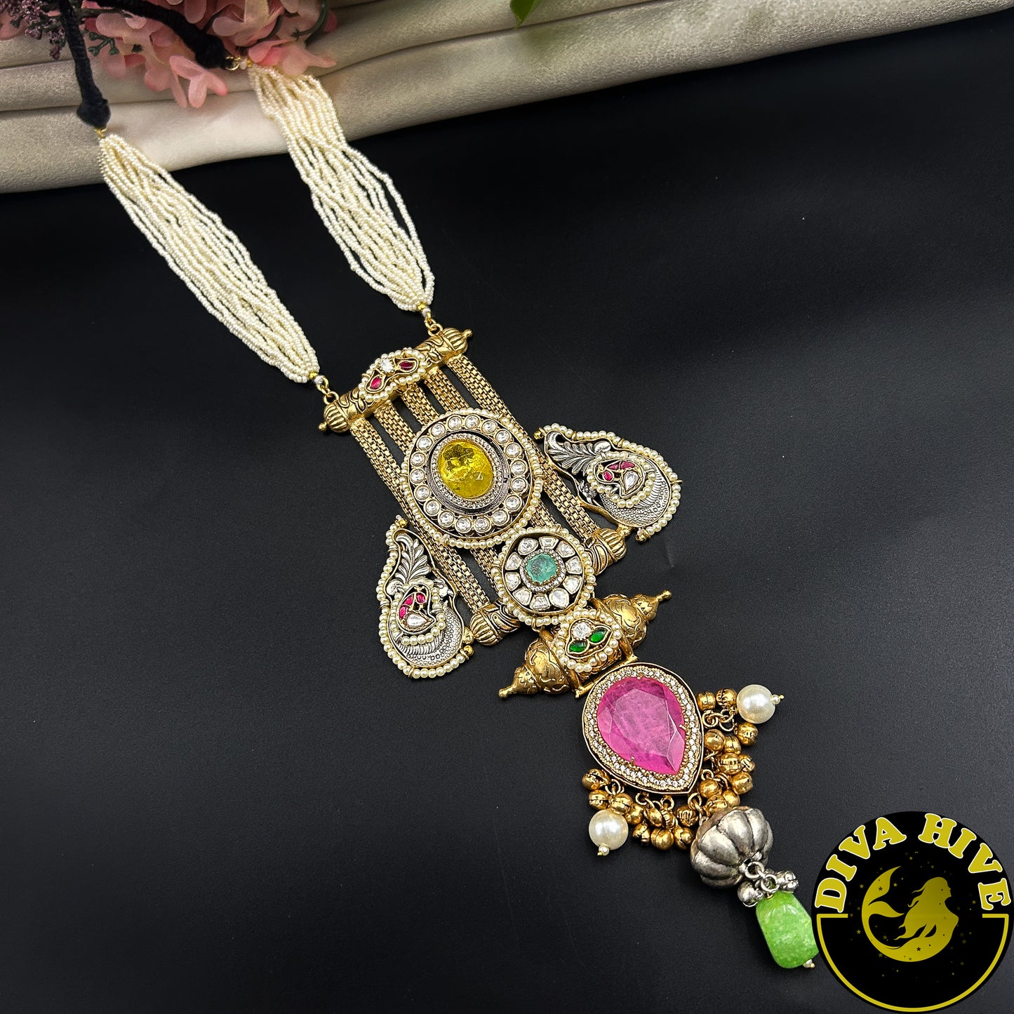 Paakhi Long Fusion Necklace - Necklace -["925Silver","Diva Exclusive","featured","Fusion","Necklace"] - Divahive
