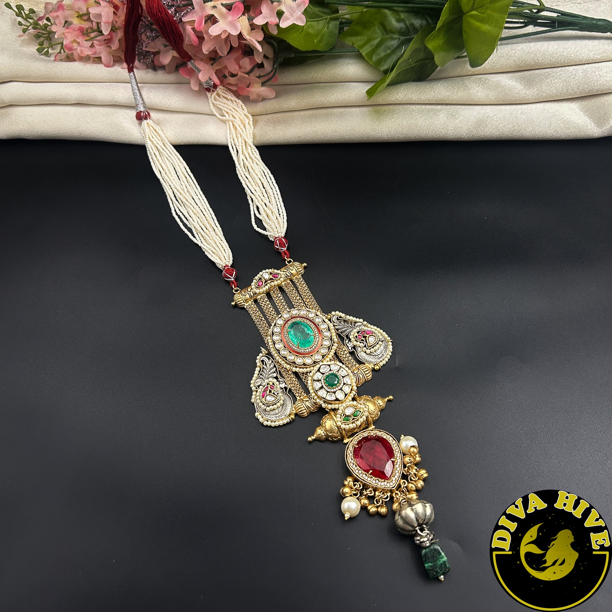 Paakhi Long Fusion Necklace - Necklace -["925Silver","Diva Exclusive","featured","Fusion","Necklace"] - Divahive