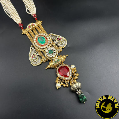 Paakhi Long Fusion Necklace - Necklace -["925Silver","Diva Exclusive","featured","Fusion","Necklace"] - Divahive