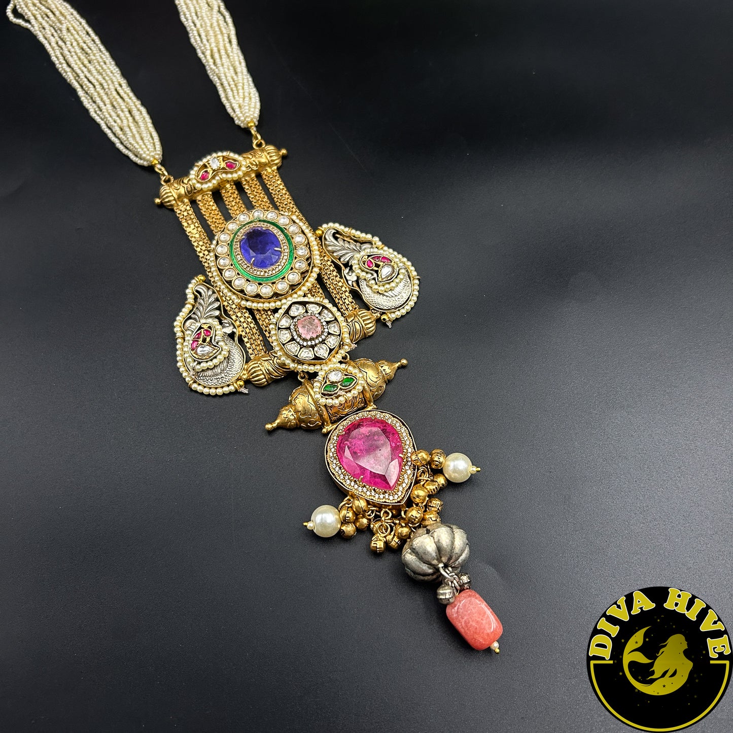 Paakhi Long Fusion Necklace - Necklace -["925Silver","Diva Exclusive","featured","Fusion","Necklace"] - Divahive